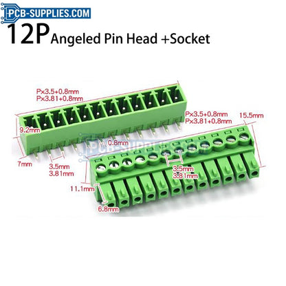 Angled Pin Header + Socket Connector Terminal 2-24P Available