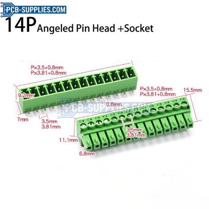 Angled Pin Header + Socket Connector Terminal 2-24P Available