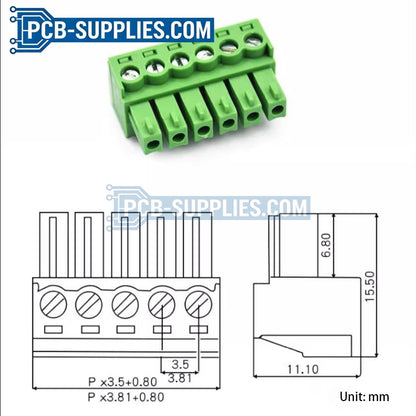 Angled Pin Header + Socket Connector Terminal 2-24P Available