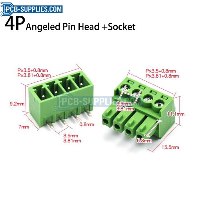 Angled Pin Header + Socket Connector Terminal 2-24P Available